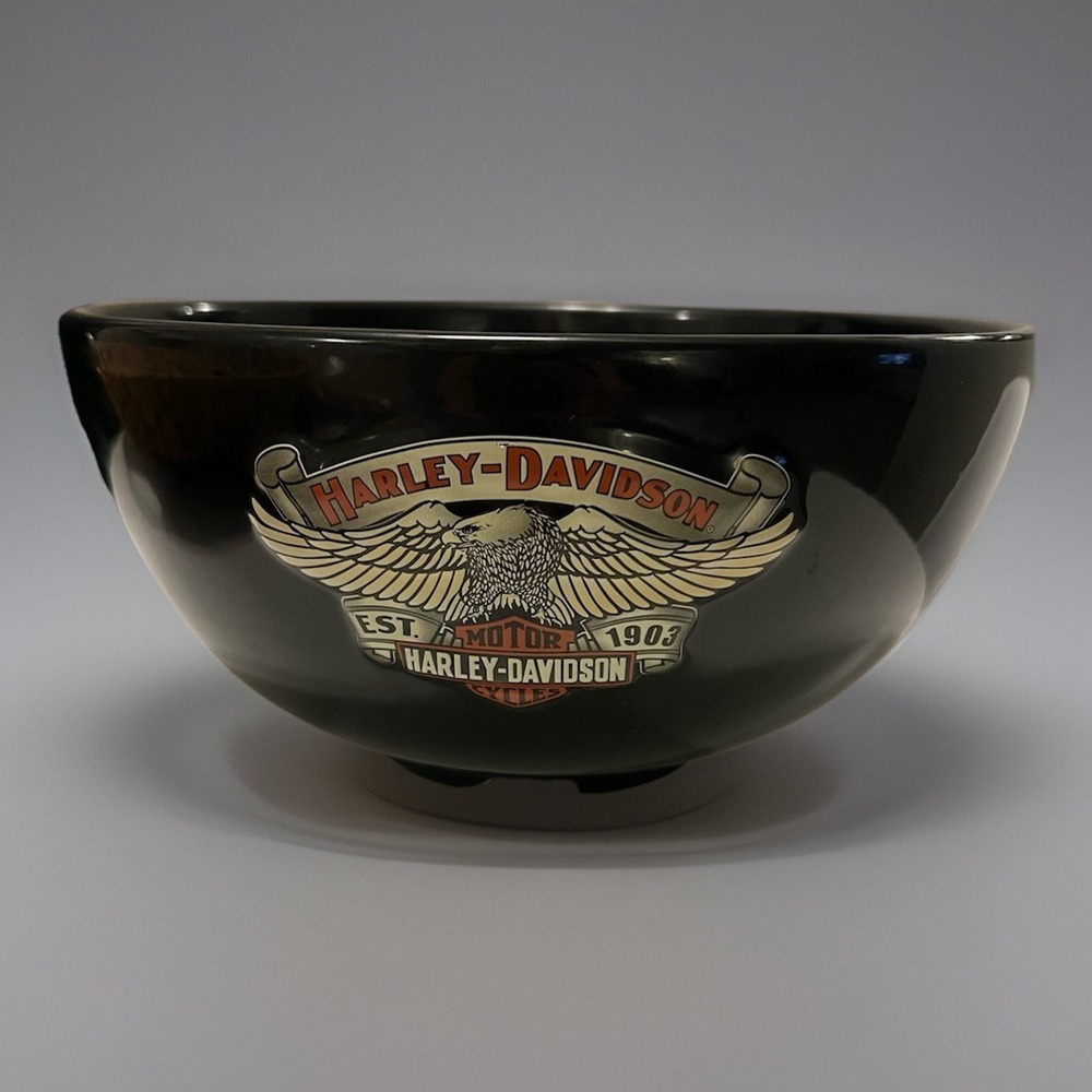Harley davidson vintage ceramic Large bowl 2004 Logo
